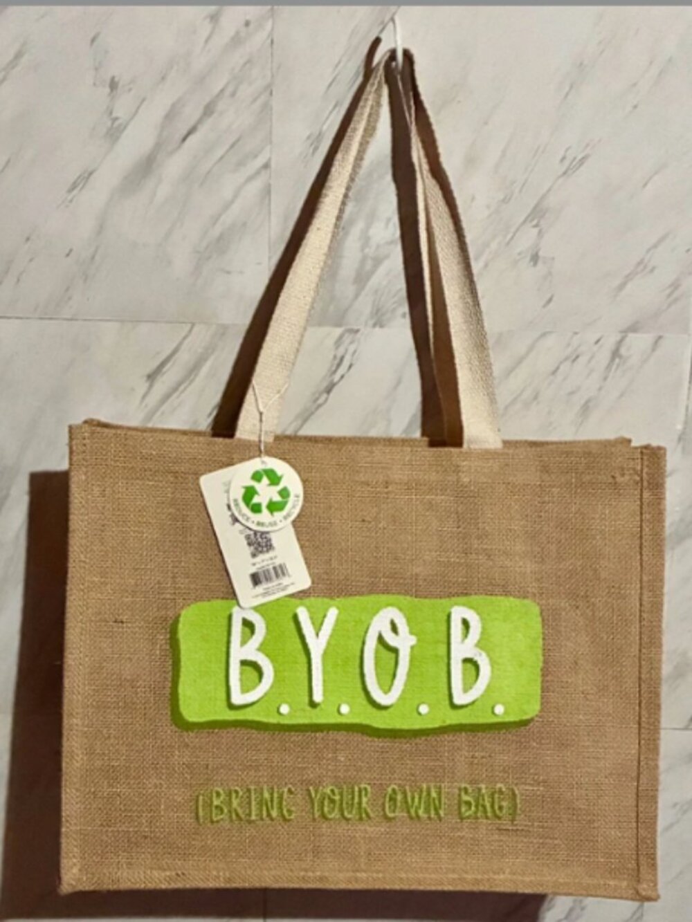 Simplify for Green Living 100% Jute Tote